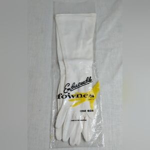 Embraceable By Fownes 15in White Formal Gloves Size 8-8 1/2 Vintage In Packaging